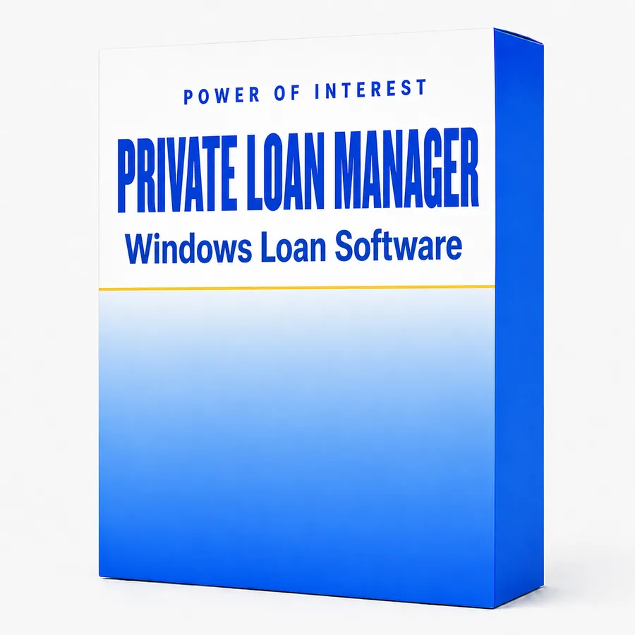 Private Loan Manager Windows software box